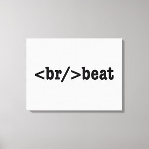 breakbeat HTML Code Canvas Print