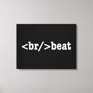 breakbeat HTML Code Canvas Print