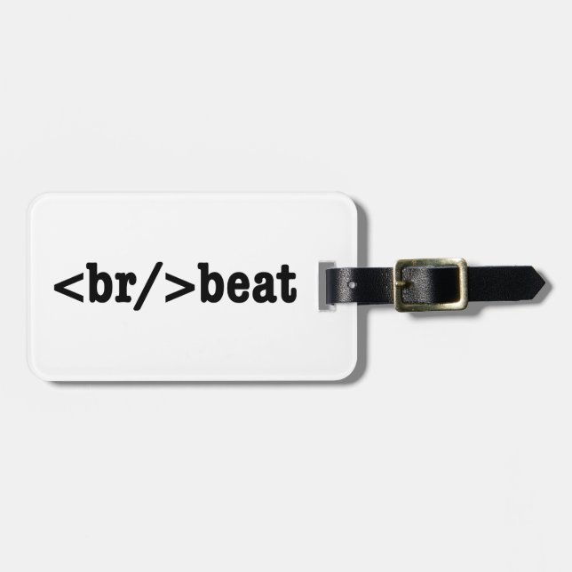breakbeat HTML Code Luggage Tag (Front Horizontal)