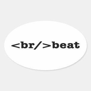 breakbeat HTML Code Oval Sticker