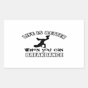 Breakdance dance designs rectangular sticker