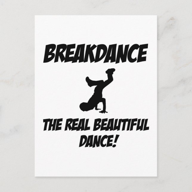 breakdance dance postcard (Front)