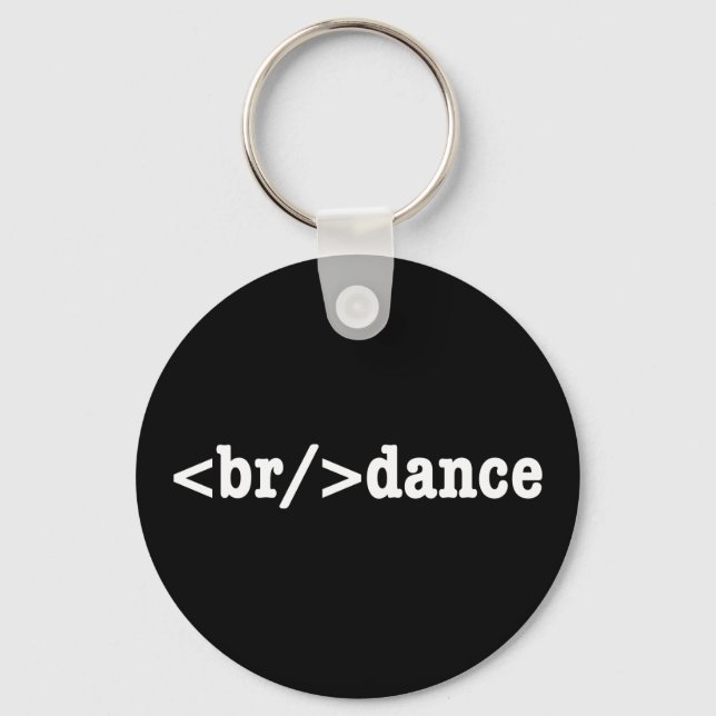 breakdance HTML Code Key Ring (Front)