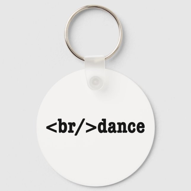 breakdance HTML Code Key Ring (Front)