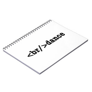 breakdance HTML Code Spiral Notebook