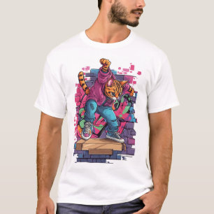 Breakdance Meow – Urban Graffiti Cat Dance T-Shirt