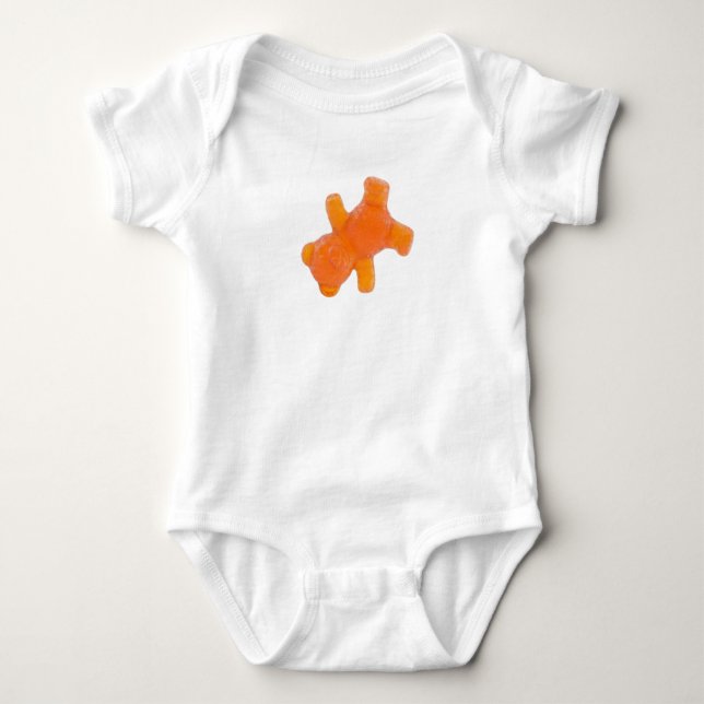 Breakdance Orange Gummy Bear - Sweet & Cool Baby  Bodysuit (Front)