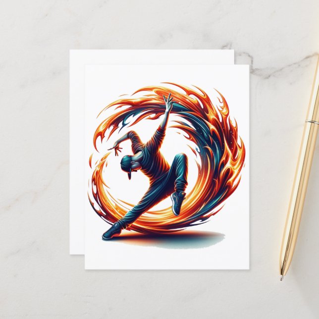Breakdance Street Fire With Urban Energy  (Front/Back In Situ)
