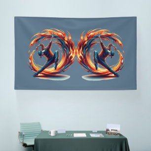 Breakdance Street Fire With Urban Energy Banner