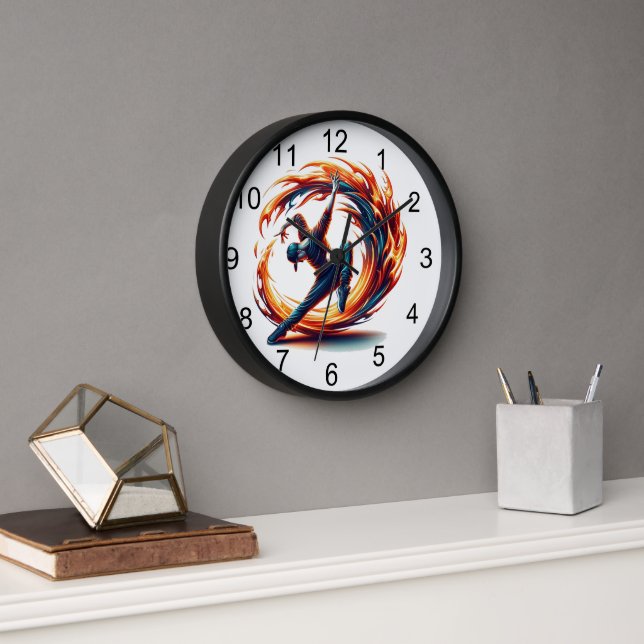 Breakdance Street Fire With Urban Energy  Clock (Office)