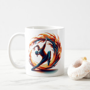 Breakdance Street Fire With Urban Energy Coffee Mug