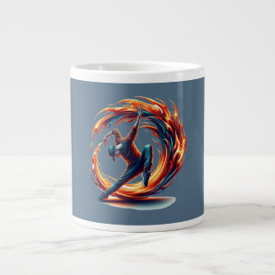 Breakdance Street Fire With Urban Energy  Large Coffee Mug