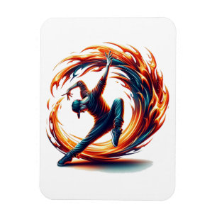 Breakdance Street Fire With Urban Energy Magnet