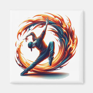 Breakdance Street Fire With Urban Energy Magnet