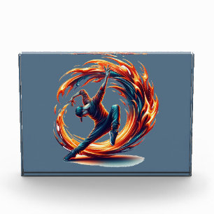 Breakdance Street Fire With Urban Energy Photo Block