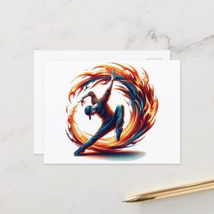 Breakdance Street Fire With Urban Energy  Postcard