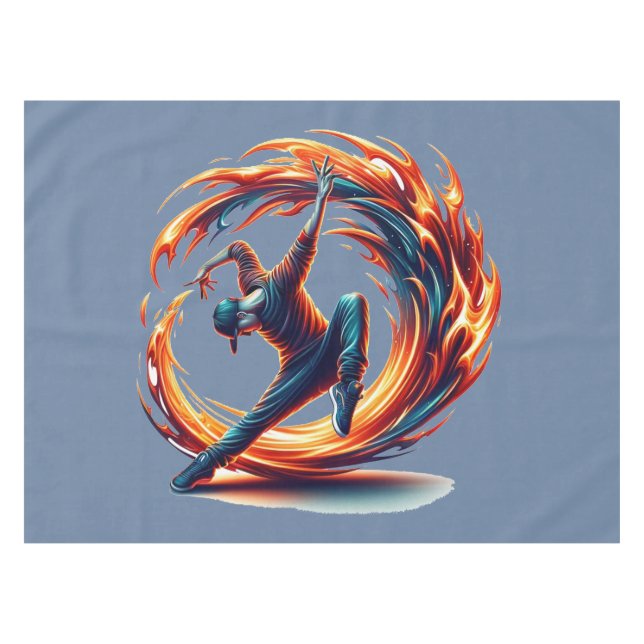 Breakdance Street Fire With Urban Energy  Tablecloth (Front (Horizontal))