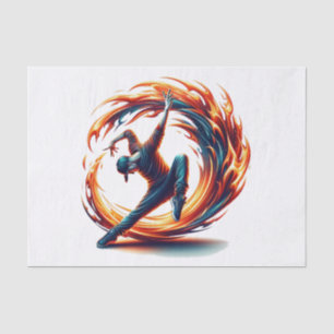 Breakdance Street Fire With Urban Energy Tissue Paper