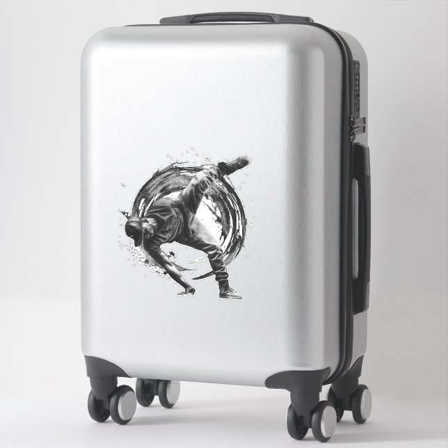 Breakdance Urban Style Monochrome Motion Art  (Suitcase)