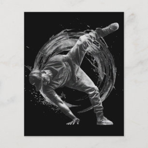 Breakdance Urban Style Monochrome Motion Art 