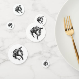 Breakdance Urban Style Monochrome Motion Art Confetti
