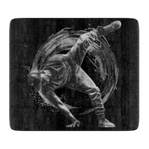 Breakdance Urban Style Monochrome Motion Art  Cutting Board