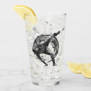 Breakdance Urban Style Monochrome Motion Art Glass
