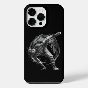 Breakdance Urban Style Monochrome Motion Art iPhone 14 Pro Max Case
