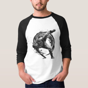 Breakdance Urban Style Monochrome Motion Art  T-Shirt