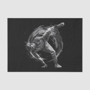 Breakdance Urban Style Monochrome Motion Art  Tissue Paper