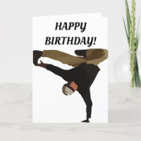 BREAKDANCER BIRTHDAY CARD