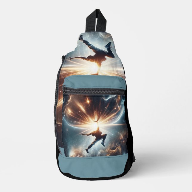 Breakdancer in action, Ai, Action in the Galaxy Sling Bag (Front)