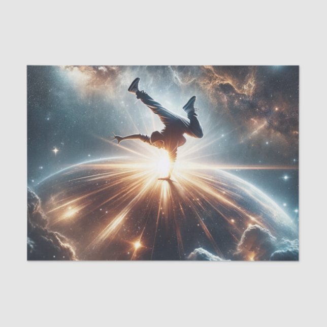 Breakdancer in action, Ai, Action in the Galaxy Tissue Paper (Front)