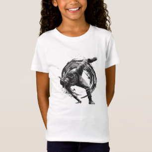 Breakdancer in action, in ink splatter style T-Shirt