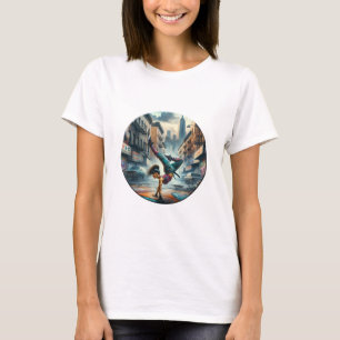 Breakdancer Women in action New York silhouette T-Shirt