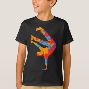 Breakdancing Colourful Street Dancing Men Boys Bre T-Shirt