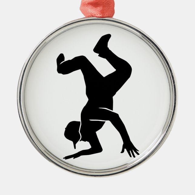 Breakdancing Metal Tree Decoration (Front)