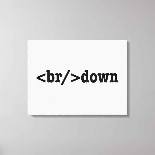 breakdown HTML Code Canvas Print (Front)