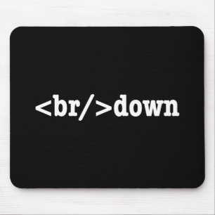 breakdown HTML Code Mouse Pad