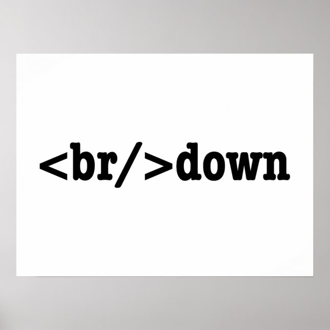 breakdown HTML Code Poster (Front)