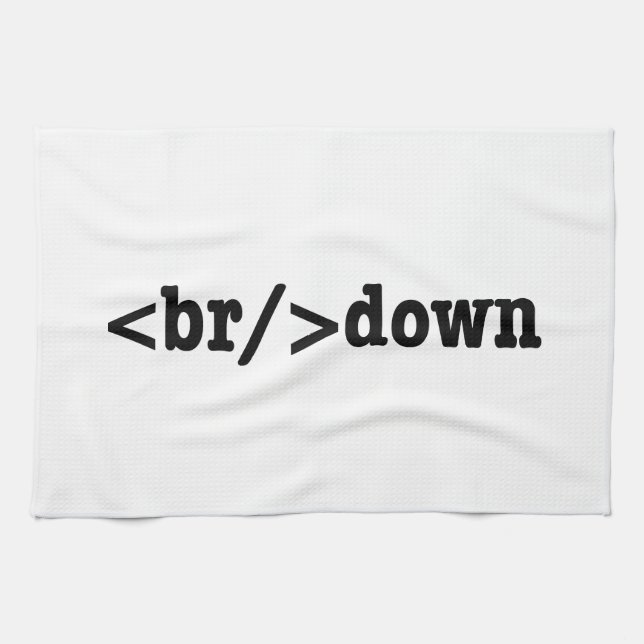 breakdown HTML Code Tea Towel (Horizontal)