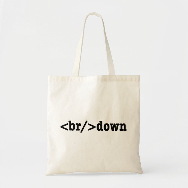 breakdown HTML Code Tote Bag (Front)