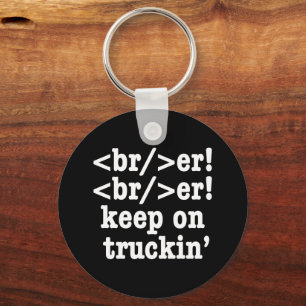 breaker! breaker! keep on truckin' // HTML Code Key Ring