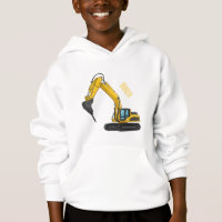 Breaker excavator cartoon illustration