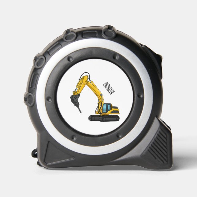 Breaker excavator cartoon illustration 1 (Front)