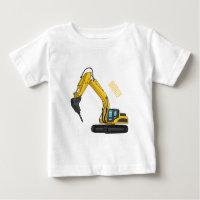 Breaker excavator cartoon illustration
