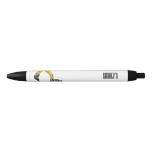Breaker excavator cartoon illustration black ink pen