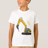 Breaker excavator cartoon illustration