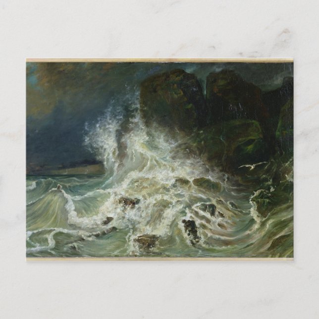 Breakers off Granville Point in the Channel Postcard (Front)