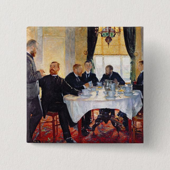 Breakfast at Blankenberghe 15 Cm Square Badge (Front)